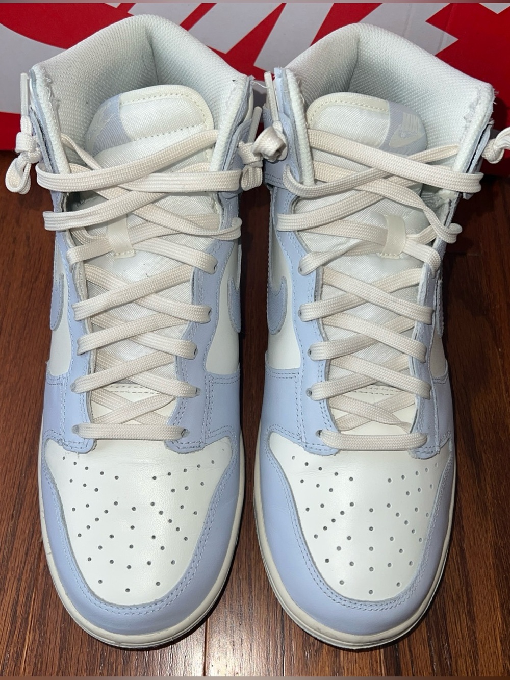 Nike Dunk High “Sail Football Grey” (Women’s) Sneakers Size 10 - Picture 4 of 8